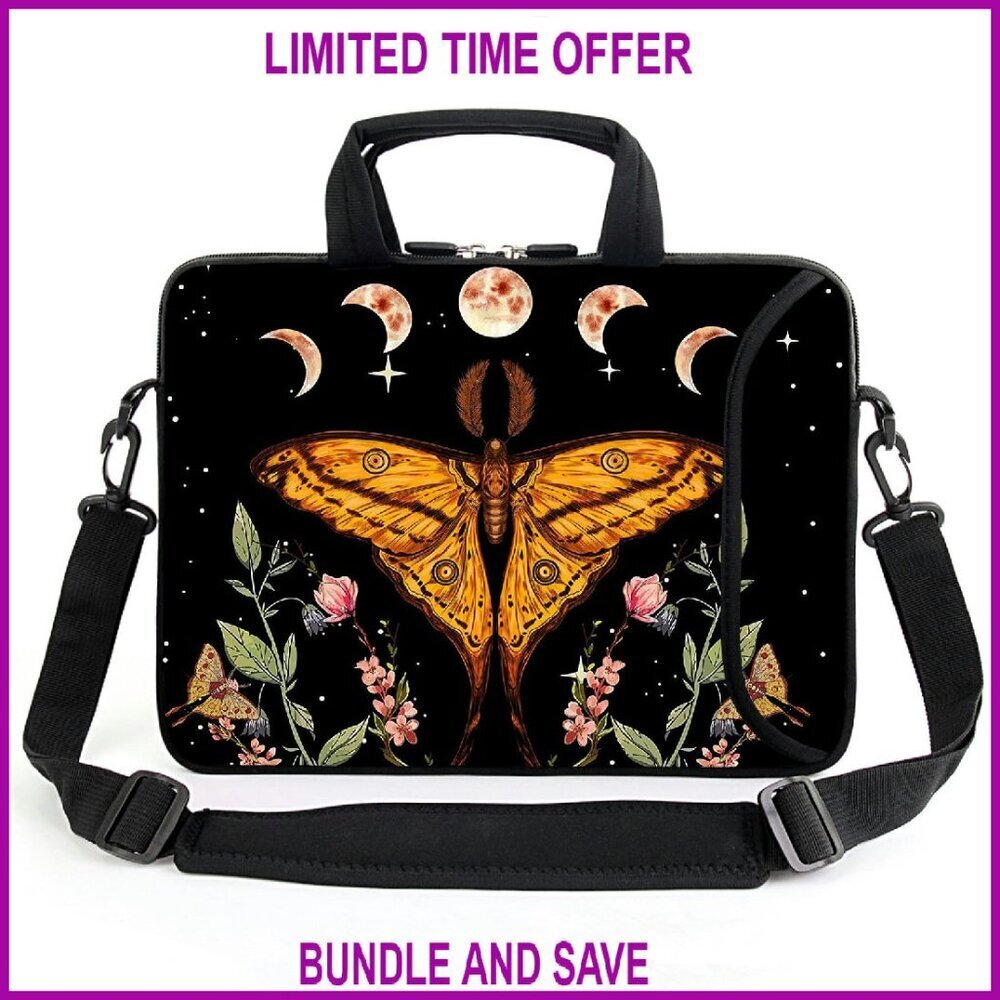 15.6" Laptop Sleeve Bag with Adjustable Shoulder Strap & Handle